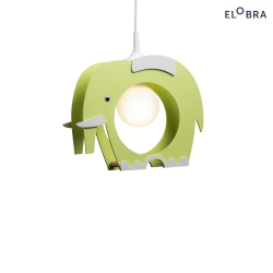 Pendant luminaire ELEFANT TIERWELT, E27, green