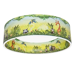 LED Ceiling luminaire WILDNIS STARLIGHT TIERWELT laminated, 14W, 3000-5000K, green