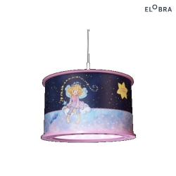 Pendant luminaire PRINZESSIN LILLIFEE GUTE NACHT STERNENZAUBER, E27, pink