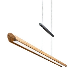 Luci a sospesione COLOMBIA S, quercia naturale dimmerabile