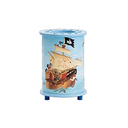 Table lamp CAPT'N SHARKY AUF HOHER SEE, E14, light blue