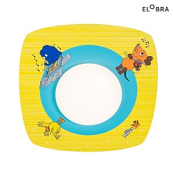 ceiling luminaire MAUS, yellow, petrol