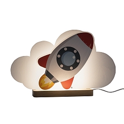 table lamp RAKETE, grey, red