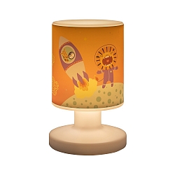 battery table lamp LITTLE ASTRONAUTS ESCAPE, purple, orange