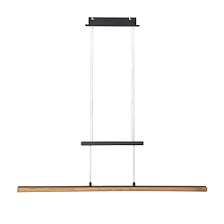 pendant luminaire PANAMA, black, oak natural dimmable