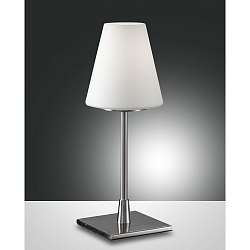 Table lamp LUCY BIG, E14, 1x 60W, IP20, nickel satin