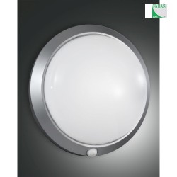 Luce da bagno ARMILLA rotondo, con sensore E27 IP44, Argento dimmerabile