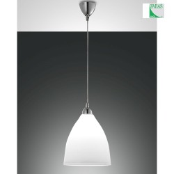 Luminaire  suspension PROVENZA grand, rond E27 IP20, chrome, blanche gradable