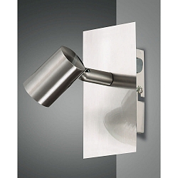 Spot TUCSON  1 flamme GU10 IP20, nickel satin gradable
