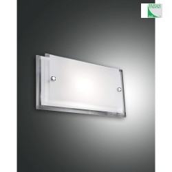 Luminaire mural MAGGIE petit, angulaire E27 IP20, chrome, blanche gradable