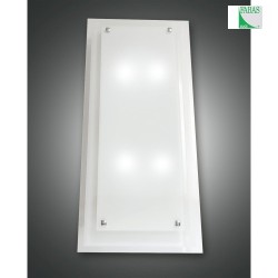Luminaire mural MAGGIE grand, angulaire E27 IP20, chrome, blanche gradable