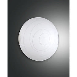 Wand- und Deckenleuchte KENT, 1-flammig, E27, wei, Dekorglas mit 2 Lichtaustritt