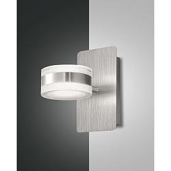 Luminaire mural DUNK haut bas, rotatif IP20, aluminium bross 
