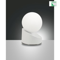 LED Tischleuchte GRAVITY, 5W 3000K 470lm, mit Touch-Dimmer, Glas wei