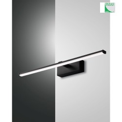 LED Wall luminaire NALA, 1x 10W, 3000K, 900lm, IP44, black