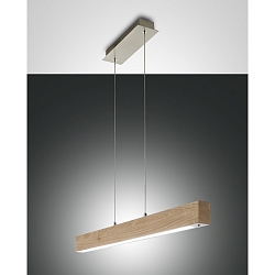 Luminaire  suspension BADIA dimmable, rglable IP20, chne, satin gradable