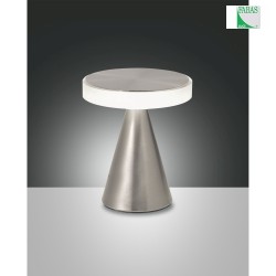 Fabas Luce NEUTRA LED Tischleuchte Hhe 20cm, Nickel satiniert