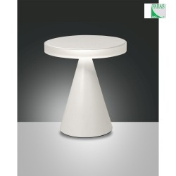 Lampe de table NEUTRA langue, dimmable IP20, satin, blanche gradable