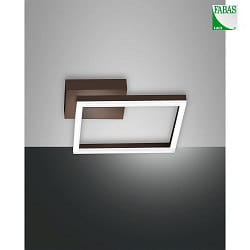 Lampada da parete e soffitto BARD IP20, marrone arruginito, satinato dimmerabile