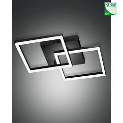 Lampada da parete e soffitto BARD IP20, satinato, nero dimmerabile