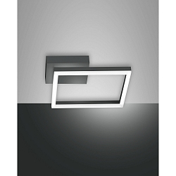 Plafoniera BARD 15X15 piccolo, 1 elemento, controllabile con la voce, incluso Smartluce IP20, antracite, satinato dimmerabile