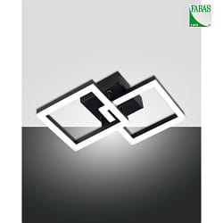 Lampada da parete e soffitto BARD IP20, satinato, nero dimmerabile