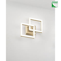 Lampada da parete e soffitto BARD IP20, oro opaco, satinato dimmerabile