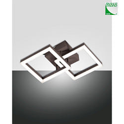 Lampada da parete e soffitto BARD IP20, marrone arruginito, satinato dimmerabile