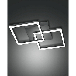 LED Deckenleuchte BARD inkl. SMART LUCE, 2-fach, 45x45cm, dimmbar, 39W 4000K 4050lm, anthrazit