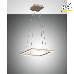 Luci a sospesione BARD 42X42 piazza, controllabile con la voce, incluso Smartluce IP20, oro opaco, satinato dimmerabile