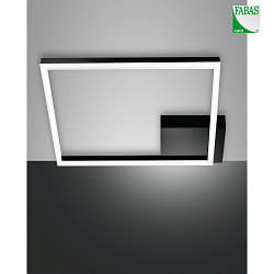 Plafoniera BARD IP20, satinato, nero dimmerabile