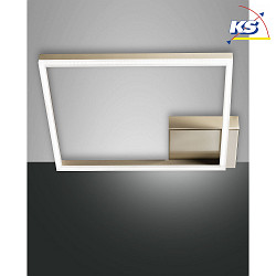 LED Deckenleuchte BARD inkl. SMART LUCE, 1-fach, 42x42cm, dimmbar, 39W 3000K 3880lm, gold edelmatt