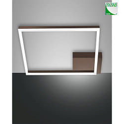 Plafoniera BARD IP20, marrone arruginito, satinato dimmerabile
