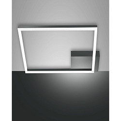 LED Deckenleuchte BARD, 1-fach, 42x42cm, SMART LUCE kompatibel, dimmbar, 39W 4000K 4050lm, anthrazit