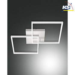 Plafoniera BARD 65X65 grande, 2 elemento, controllabile con la voce, incluso Smartluce IP20, satinato, bianco dimmerabile