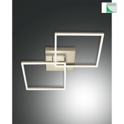 LED Deckenleuchte BARD, 2-fach, 65x65cm, dimmbar, 52W 3000K 5180lm, Gold edelmatt