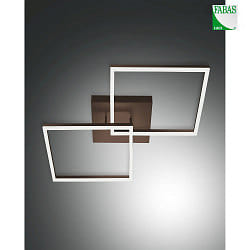 Plafoniera BARD IP20, marrone arruginito, satinato dimmerabile