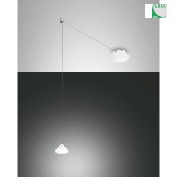 Luminaire  suspension ISABELLA  1 flamme, dimmable IP20, chrome, satin, blanche gradable