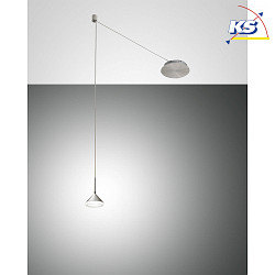 Luci a sospesione ISABELLA 1-Lampadina, controllabile con la voce, incluso Smartluce IP20, alluminio, cromo, nichel satinato