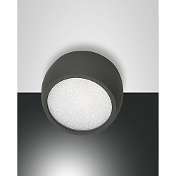 LED Deckenspot VASTO,  8cm, 7W 3000K 630lm, Aluminium, starr, Anthrazit / diffus