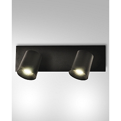 Spot MODO 2-Lampadine GU10 IP20, Nero 