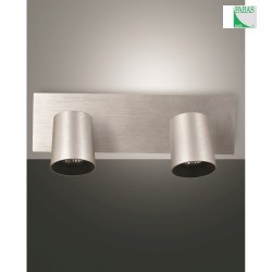 Spot MODO 2-Lampadine, regolabile GU10 IP20, Alluminio spazzolato dimmerabile