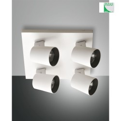 Spot MODO 4-Lampadine, regolabile GU10 IP20, Bianco dimmerabile