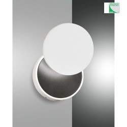 Lampada da parete ARA ruotabile, inclinabile IP20, Nero, Bianco dimmerabile