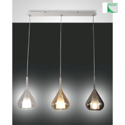 Luci a sospesione LILA 3-Lampadine E27 IP20, Ambra, colori del fumo, trasparente dimmerabile