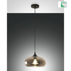 Luci a sospesione ELA regolabile E27 IP20, colori del fumo, Nero dimmerabile