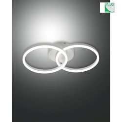 LED Wandleuchte GIOTTO, Ringform 2-fach, 36W 3000K 3780lm, dimmbar, Wei