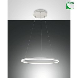 Luminaire  suspension GIOTTO 1 voie, dimmable IP20, satin, blanche gradable