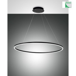 LED Pendant luminaire GIOTTO, 60W, 4000K, 6700lm, IP20, incl. Smartluce, black