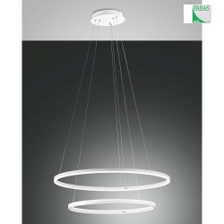 Luminaire  suspension GIOTTO 2 voies, contrlable par la voix, Smartluce inclus IP20, satin, blanche gradable